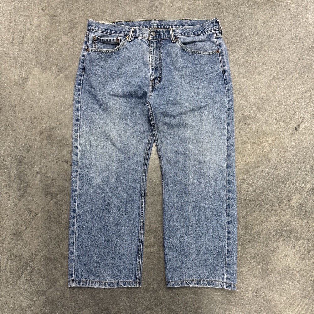 Men's Vintage Levi's 36x26 Light Wash Jeans Hemmed 26" Straight Leg Western